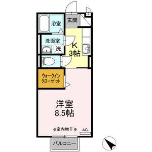 1K 間取り図