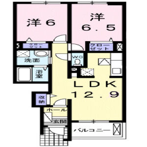 2LDK 間取り図