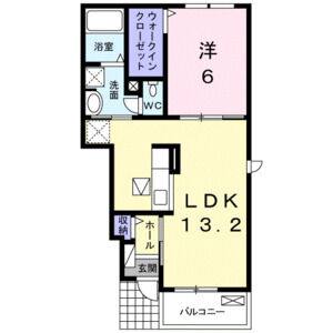 1LDK 間取り図