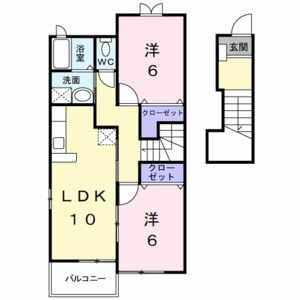 2LDK 間取り図