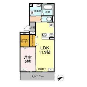1LDK 間取り図
