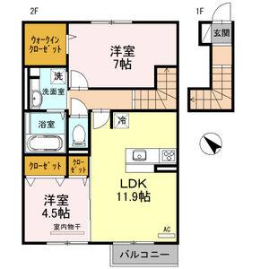 2LDK 間取り図