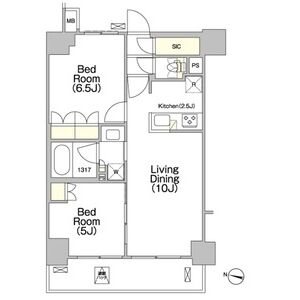 2LDK 間取り図