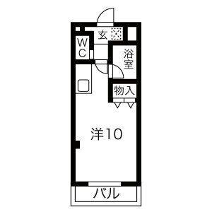 ワンルーム 間取り図