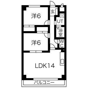2LDK 間取り図