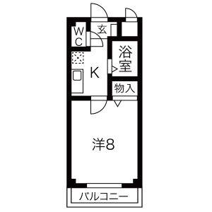 1K 間取り図