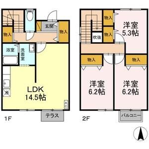 3LDK 間取り図