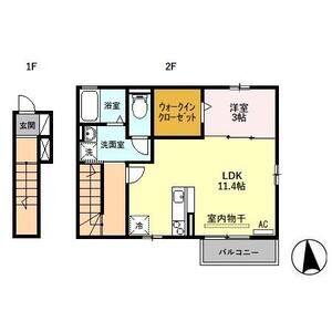 1LDK 間取り図