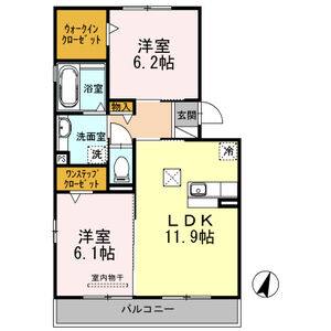 2LDK 間取り図