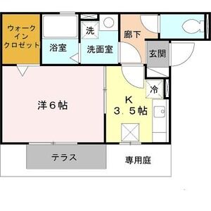 1K 間取り図