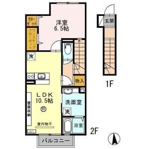 1LDK 間取り図