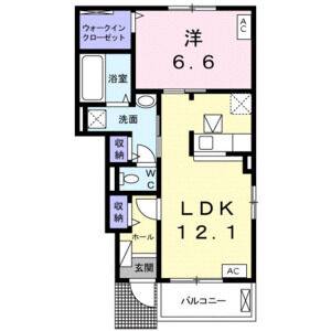 1LDK 間取り図