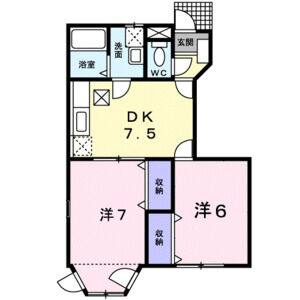 2DK 間取り図