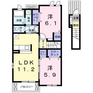 2LDK 間取り図