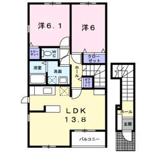 2LDK 間取り図