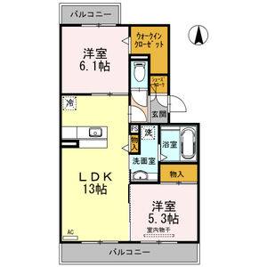 2LDK 間取り図