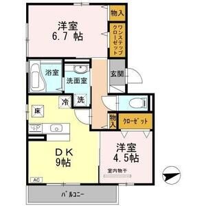 2DK 間取り図