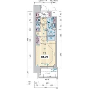 1K 間取り図