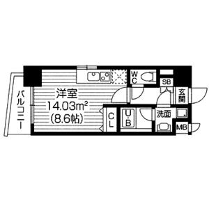 ワンルーム 間取り図