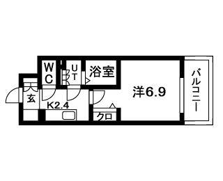 1K 間取り図