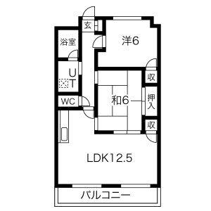 2LDK 間取り図