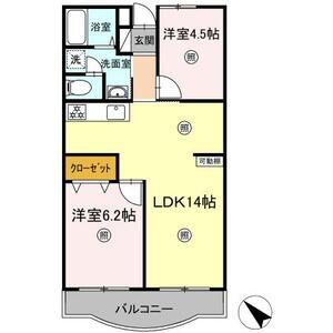 2LDK 間取り図