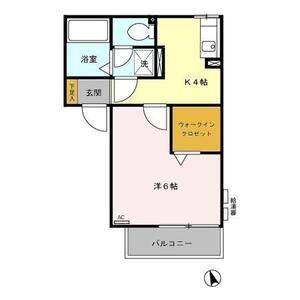 1K 間取り図