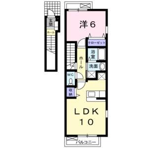 1LDK 間取り図