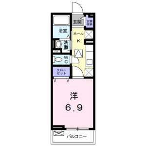 1K 間取り図