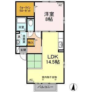 1LDK 間取り図
