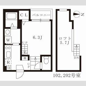 1K 間取り図
