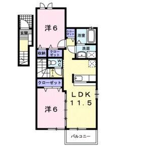 2LDK 間取り図