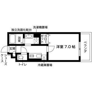 1K 間取り図