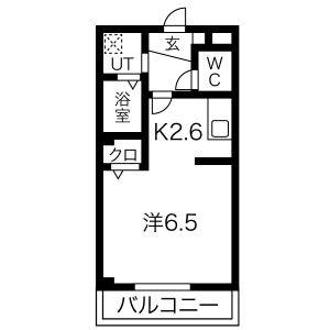 1K 間取り図