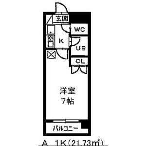 1K 間取り図