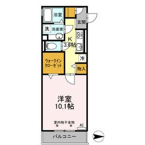 1K 間取り図