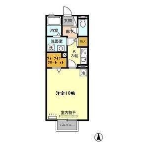 1K 間取り図