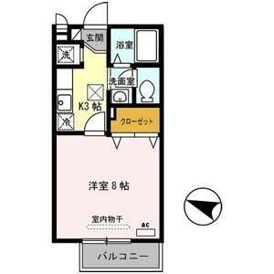 1K 間取り図
