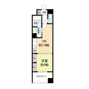 1DK 間取り図