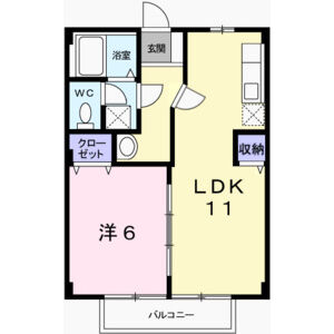 1LDK 間取り図