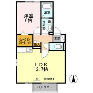 1LDK 間取り図