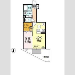 1LDK 間取り図