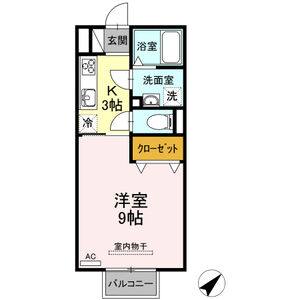 1K 間取り図