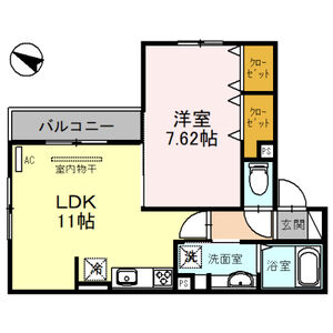 1LDK 間取り図