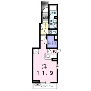 1K 間取り図