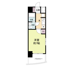 1K 間取り図