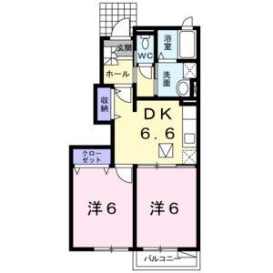 2DK 間取り図