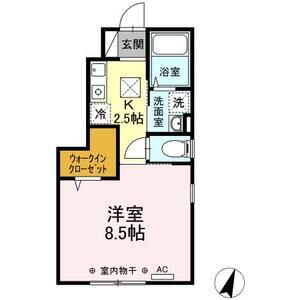 1K 間取り図