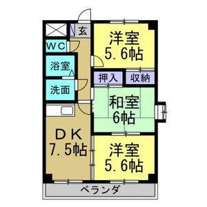 3DK 間取り図