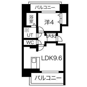 1K 間取り図
